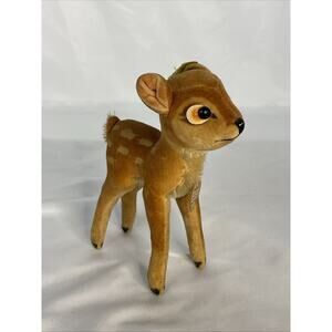 VTG STEIFF DISNEY BAMBI MOHAIR VELVET STUFFED ANIMALS DOLL 1960S